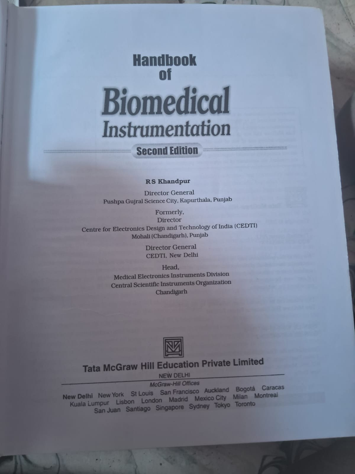 Biomedical instrumentation